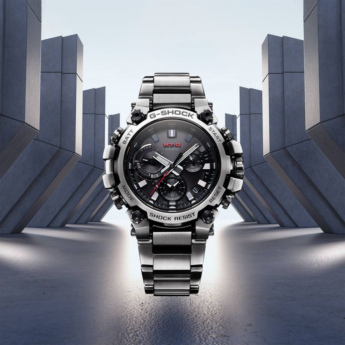 Casio G-Shock MT-G MTG-B3000D-1AJF Tough Solar Men Black Dial Stainless Steel Composite Band (JDM)