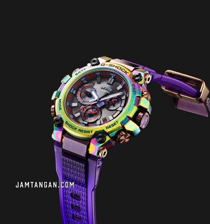 Casio G-Shock MT-G MTG-B3000PRB-1AJR Aurora Borealis Black Dial Translucent Purple Resin Band (JDM)