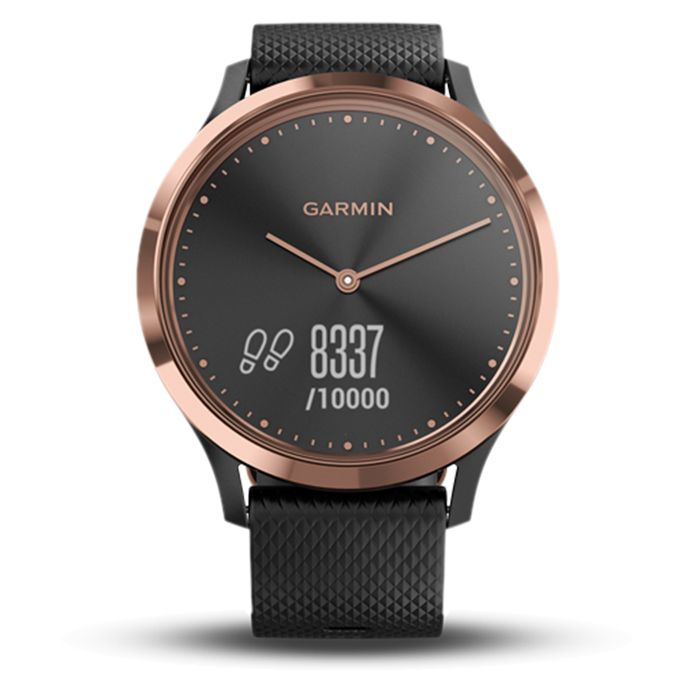 Garmin Vivomove HR 010-01850-A6 Sport Digital Analog Dial Black Rubber Strap