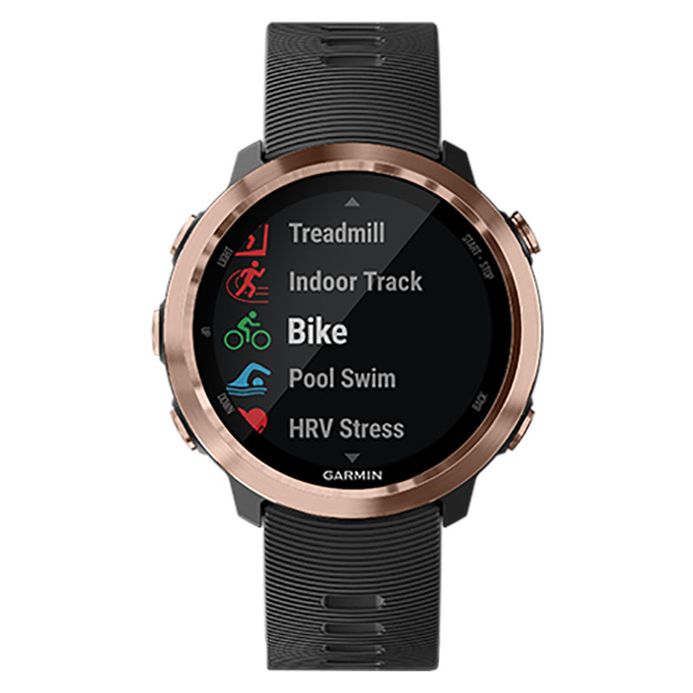 Garmin Forerunner 645 010-01863-F3 Music Rose Gold Digital Dial Black  Rubber Strap