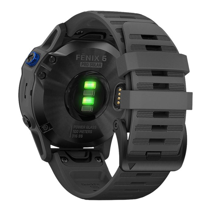 Garmin Fenix 010-02410-40 Smartwatch Pro Solar Digital Dial Dark Grey  Rubber Strap