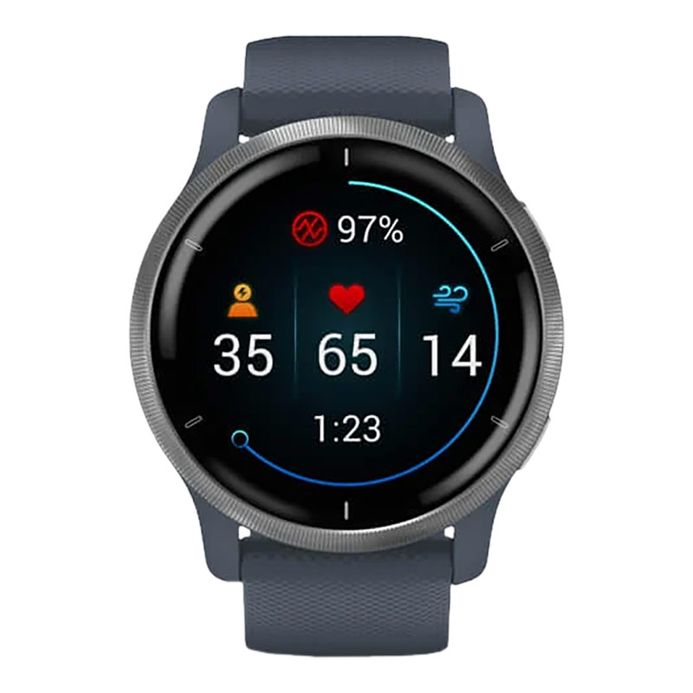 Garmin Venu 010-02430-70 Smartwatch Digital Dial Blue Granite