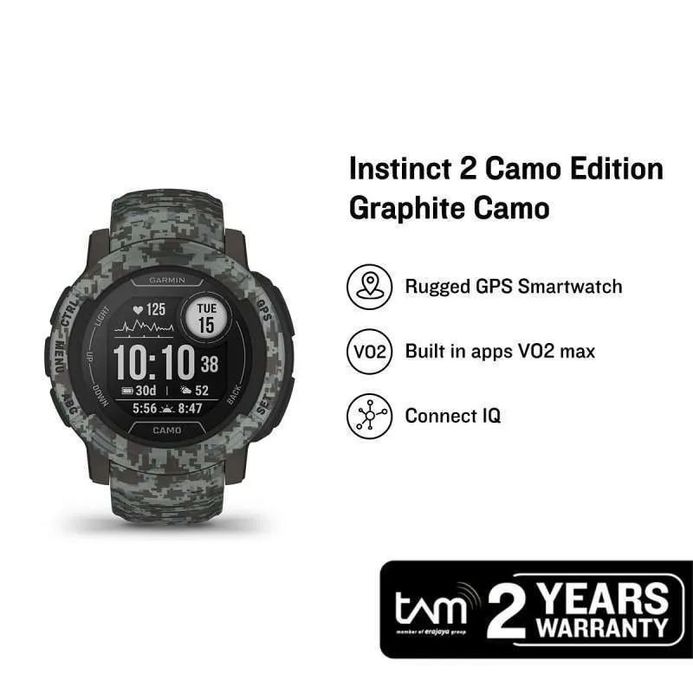 Garmin Instinct 010-02626-63 Smartwatch Camo Edition Graphite