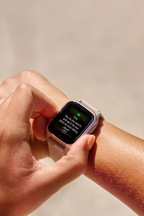 Garmin Venu Sq 010-02700-81 Smartwatch Music Digital Dial Ivory Silcone  Strap