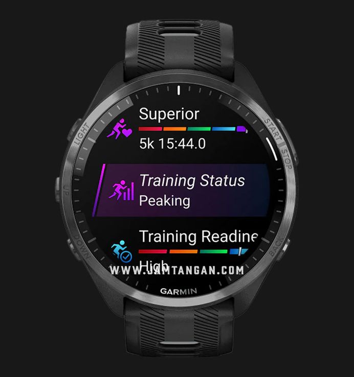 Garmin Forerunner 965 010-02809-80 Smartwatch Digital Dial Black Silicone Strap