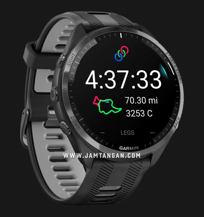 Garmin Forerunner 965 010-02809-80 Smartwatch Digital Dial Black Silicone Strap