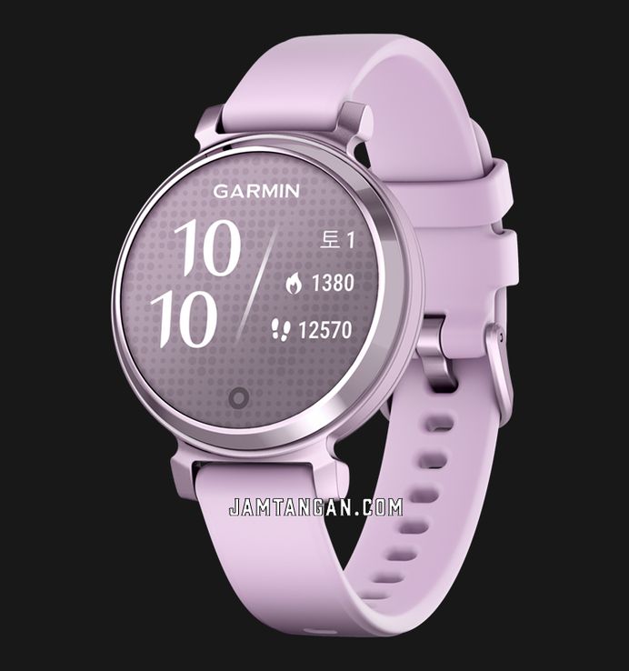 Garmin Lily 2 010-02839-21 Smartwatch Digital Dial Metallic Lilac With Lilac Silicone Strap