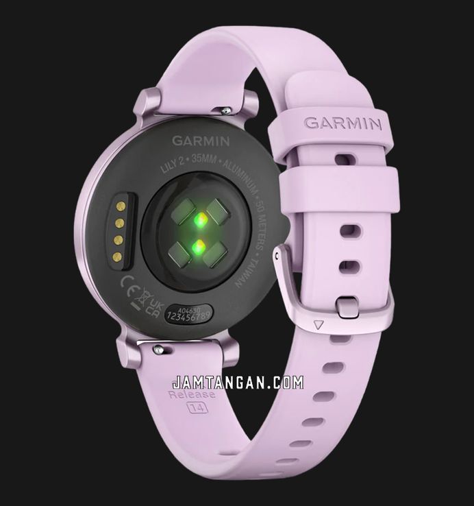 Garmin Lily 2 010-02839-21 Smartwatch Digital Dial Metallic Lilac With Lilac Silicone Strap
