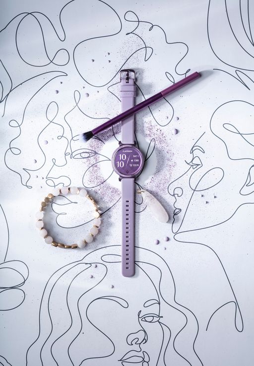 Garmin Lily 2 010-02839-21 Smartwatch Digital Dial Metallic Lilac With Lilac Silicone Strap