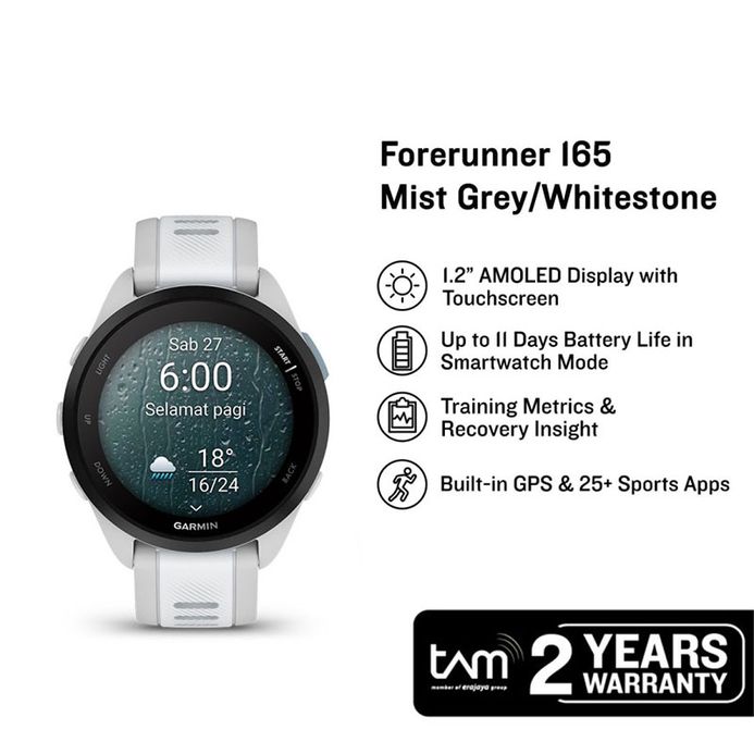 Garmin Forerunner 165 010-02863-AB 010-02863-A1 Smartwatch Mist