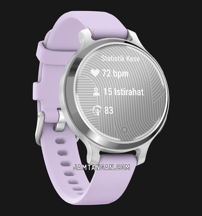 Garmin Lily 2 Active 010-02891-51 Smartwatch Digital Dial Silver with Purple Jasmine Silicone Band