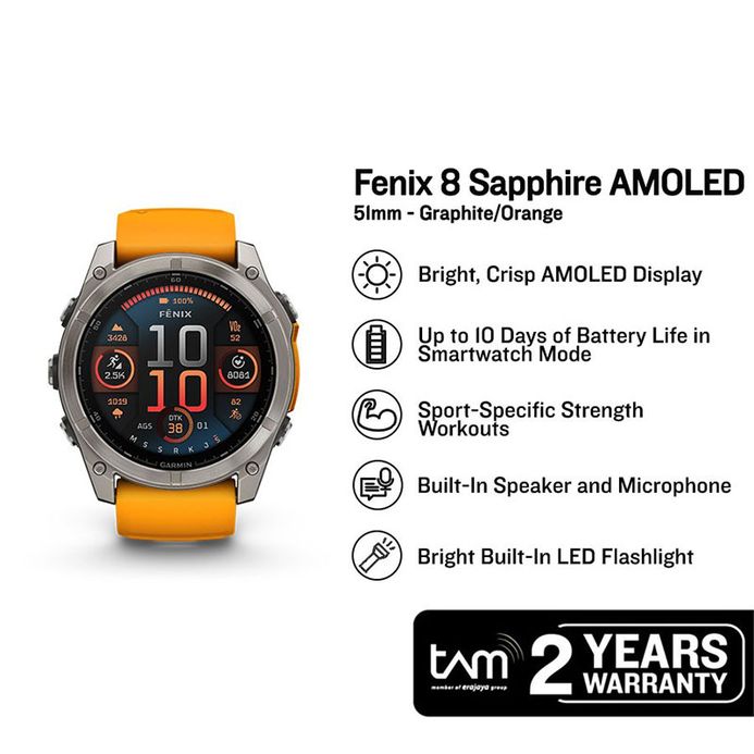 Garmin Fenix 51 010-02905-53 Smartwatch Amoled Titanium with