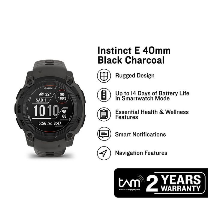 Garmin Instinct E 010-02932-13 Smartwatch Rugged Outdoor GPS