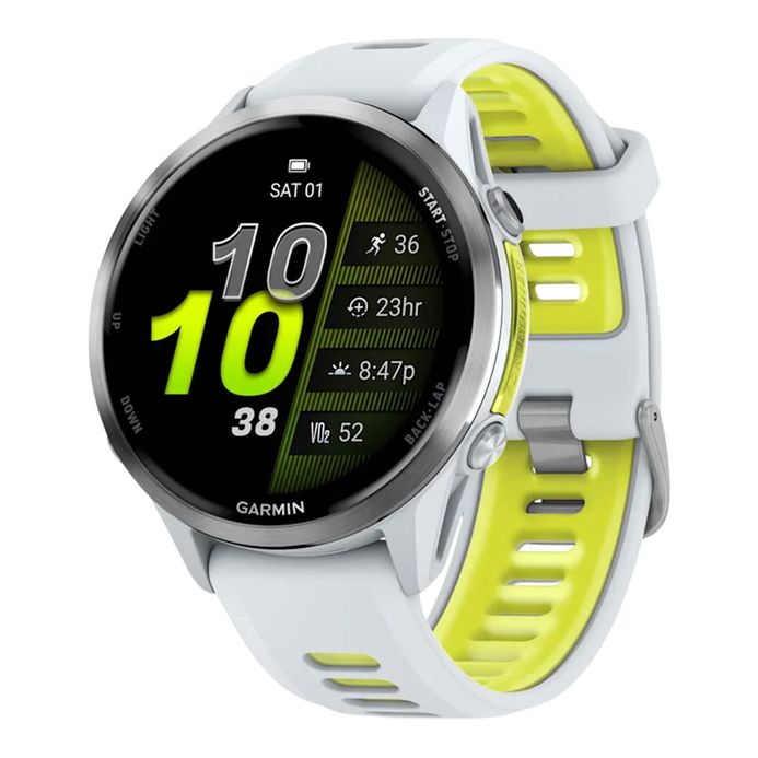 Garmin Forerunner 970 010-02969-61 Smartwatch Titanium  Whitestone/Translucent Amp Yellow Band