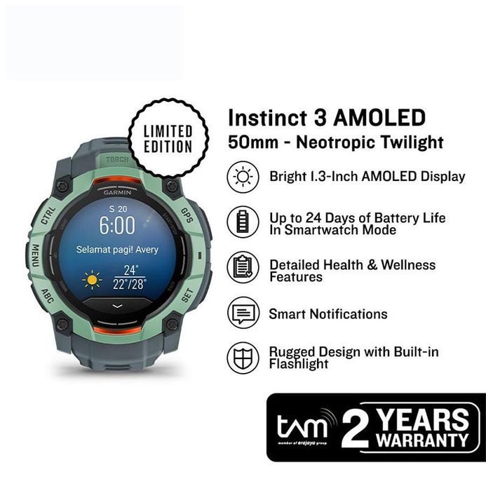 Garmin Instinct 010-03020-41 Smartwatch Amoled Rugged GPS