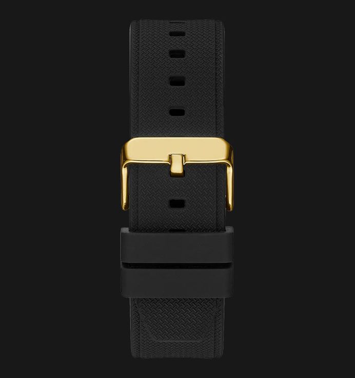 Guess Third Gear GW0334G2 Multifunction Dual Tone Dial Black Silicone Strap