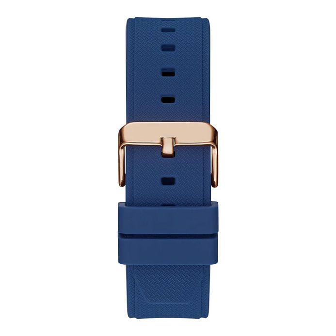 Guess Third Gear GW0334G3 Dual Tone Dial Blue Silicone Strap