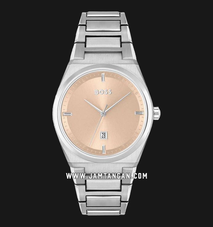 Hugo Boss Steer 1502670 Ladies Light Peach Dial Stainless Steel Strap
