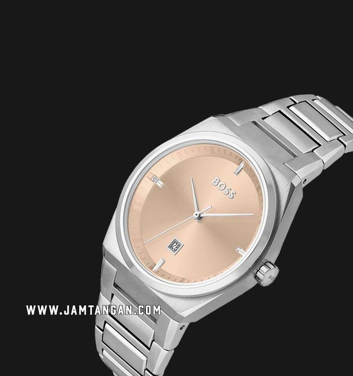 Hugo Boss Steer 1502670 Ladies Light Peach Dial Stainless Steel Strap