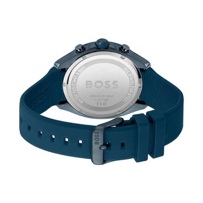 Hugo Boss Velocity 1514061 Men Chronograph Blue Dial Blue Silicone - Main Image