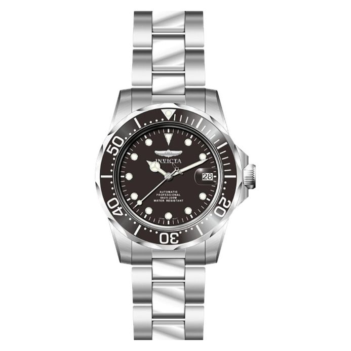 INVICTA Pro Diver 17039 Automatic Black Dial Stainless Steel Strap