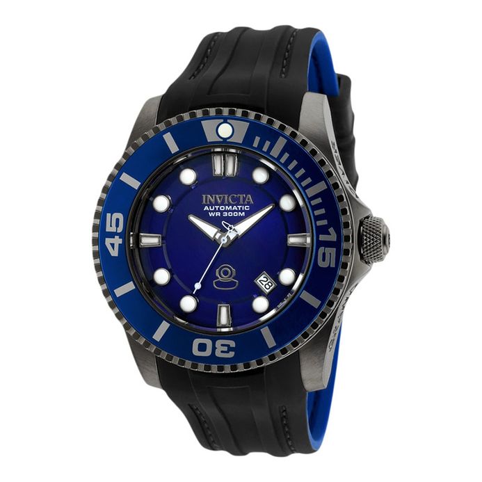 INVICTA Pro Diver 20204 Men Automatic Blue Dial Black Silicone