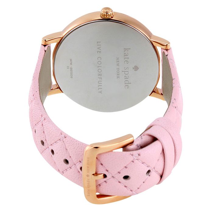 Kate Spade 1YRU0845 Metro Rose Gold-tone Dial Pink Quilted  display picture 3