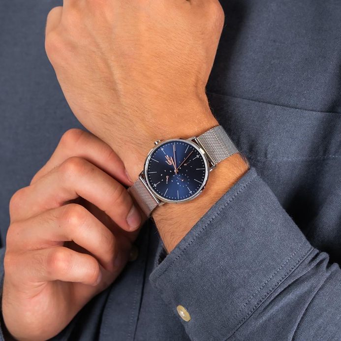 Lacoste Moon 2011024 Men Blue Dial Mesh Strap | JAMTANGAN.COM display picture 1