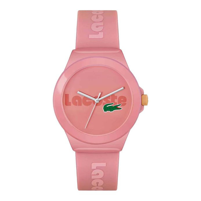 Lacoste Neocroc 2020154 Ladies Pink Dial Pink Rubber Strap