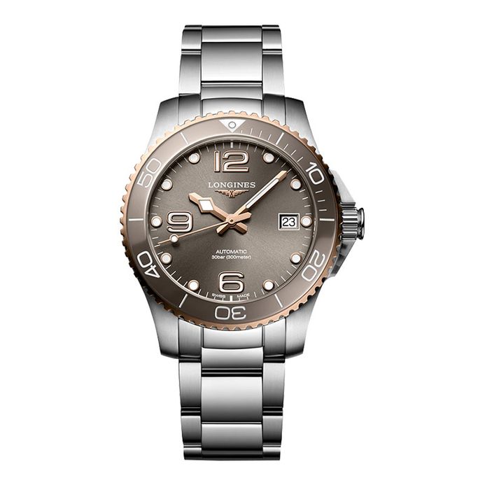 Longines HydroConquest Automatic Sunray Grey Dial Stainless  Steel Strap