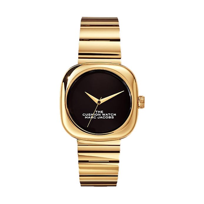 Marc Jacobs The Cushion Watch MJ0120179298 Ladies Black Dial Gold