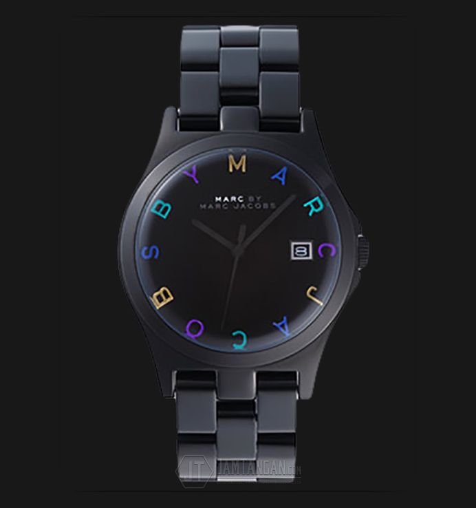 Marc Jacobs MBM8601 Hendry Black Dial Black Stainless Steel Watch 