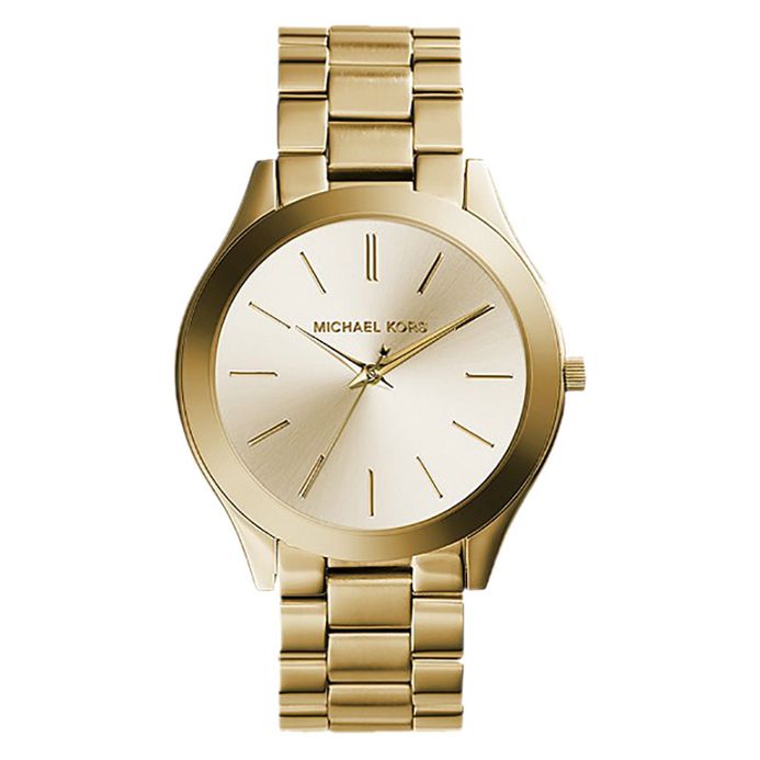 Michael Kors MK3179 Runway Gold Dial Gold Stainless Steel Strap