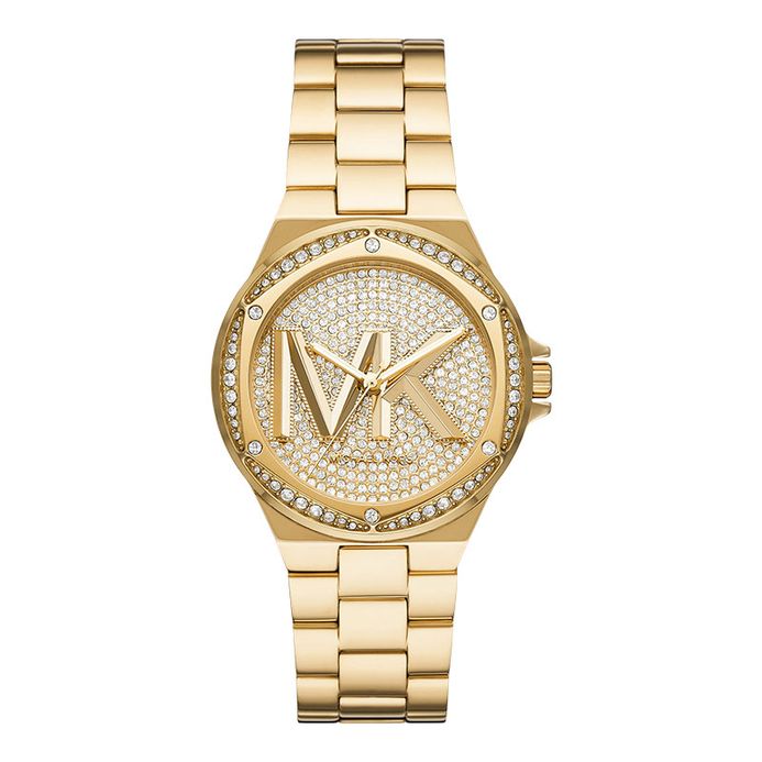 Michael Kors Lennox MK7229 Ladies Full Diamond Dial Gold Stainless