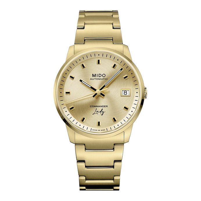 Mido Commander Lady Champagne Dial Gold