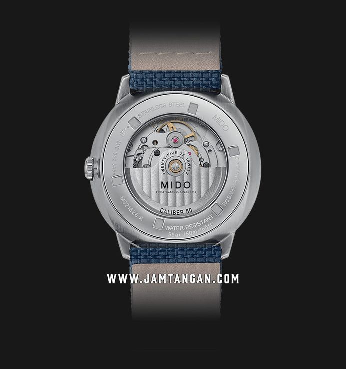 Mido Commander M021.626.17.041.00 Big Date Blue Dial Blue Fabric Strap