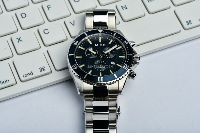 MIDO Ocean Star M026.417.11.041.00 Chronograph Blue Navy Dial Stainless Steel Strap