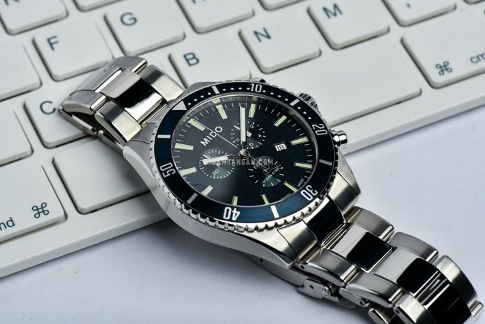 MIDO Ocean Star M026.417.11.041.00 Chronograph Blue Navy Dial Stainless Steel Strap