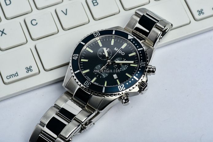 MIDO Ocean Star M026.417.11.041.00 Chronograph Blue Navy Dial Stainless Steel Strap