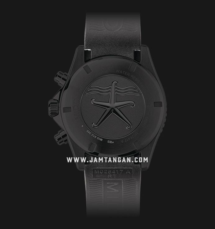 MIDO Ocean Star M026.417.37.051.00 Chronograph Black Dial Black Rubber Strap