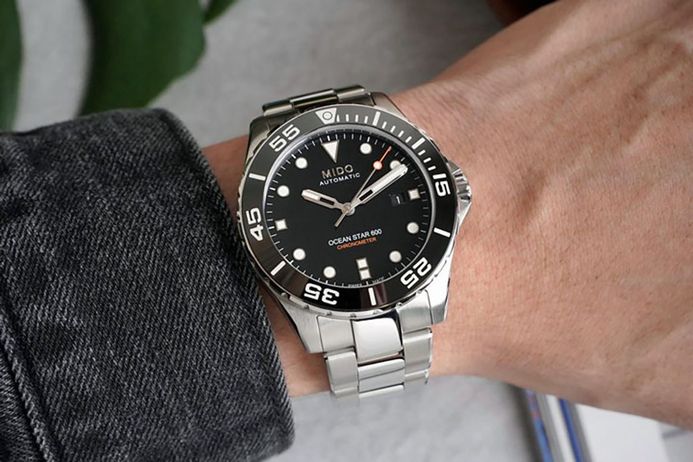 MIDO Ocean Star M026.608.11.051.00 COSC 600 Chronometer Automatic Black Dial Stainless Steel Strap