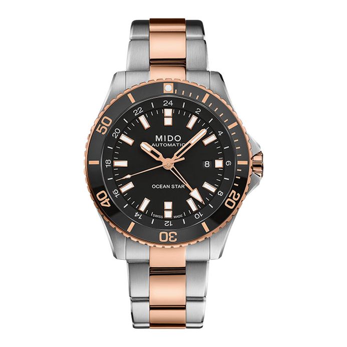 MIDO Ocean Star Captain GMT Black Dial Dual