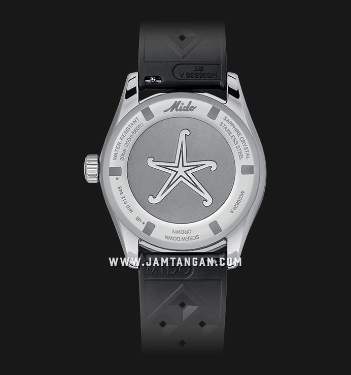 MIDO Ocean Star M026.829.17.051.00 Decompression Worldtimer Black Dial Rubber Strap + Extra Strap