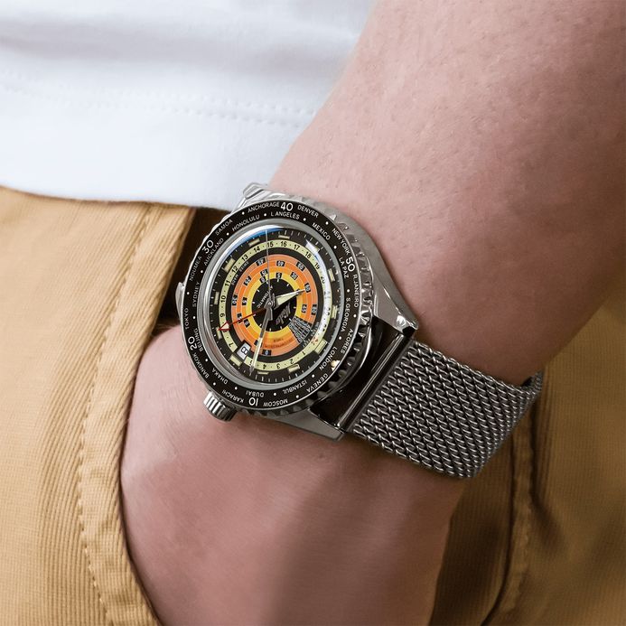 MIDO Ocean Star M026.829.17.051.00 Decompression Worldtimer Black Dial Rubber Strap + Extra Strap