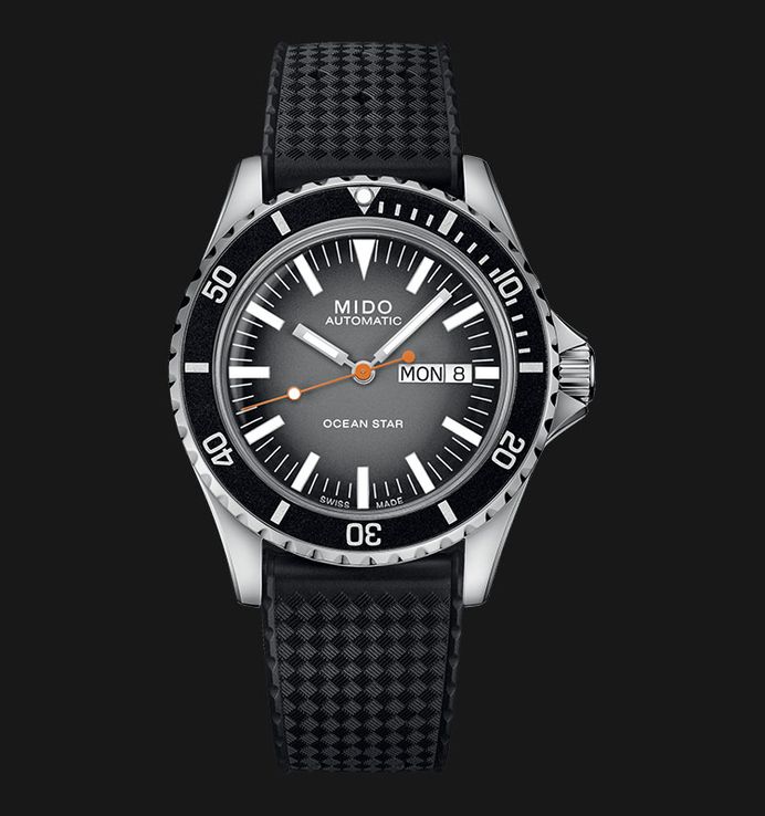 MIDO Ocean Star M026.830.17.081.00 Tribute Grey Gradient Dial Black Rubber Strap