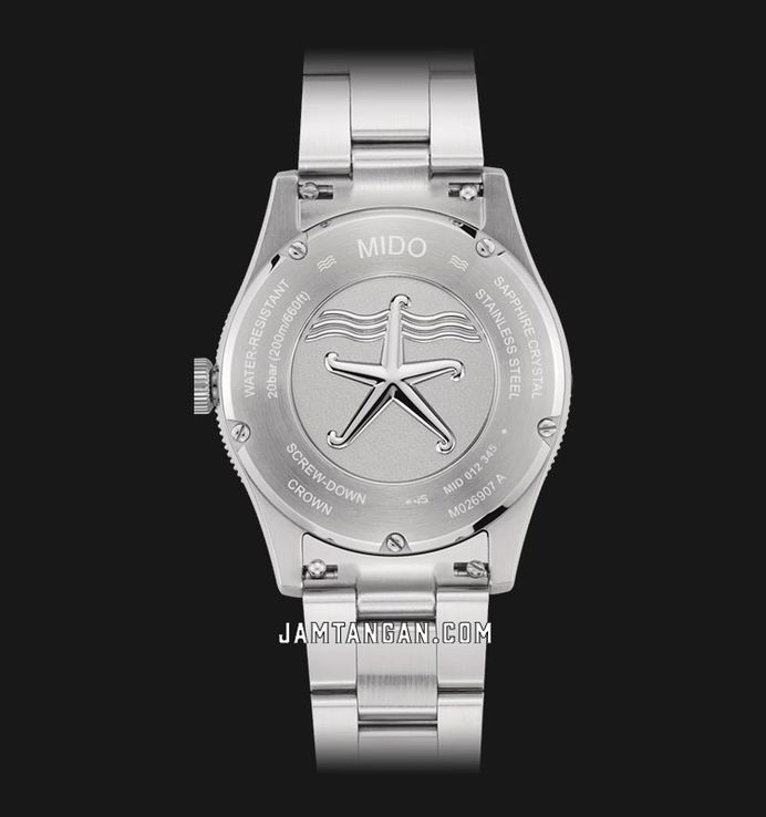 Mido Ocean Star 39 M026.907.11.041.00 80th Anniversary Blue Pattern Dial St. Steel Strap