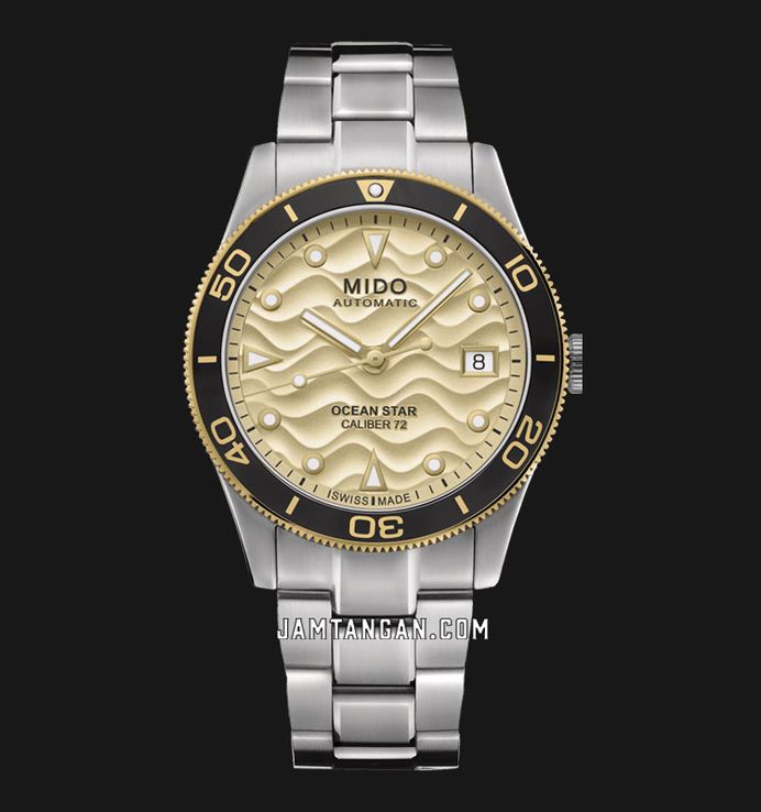 Mido Ocean Star 39 M026.907.21.021.00 80th Anniversary Champagne Pattern Dial St. Steel Strap