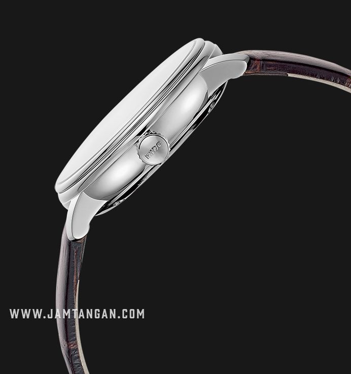 MIDO Baroncelli M027.408.16.061.00 Chronometer Silicon Automatic Anthracite Dial Brown Leather Strap