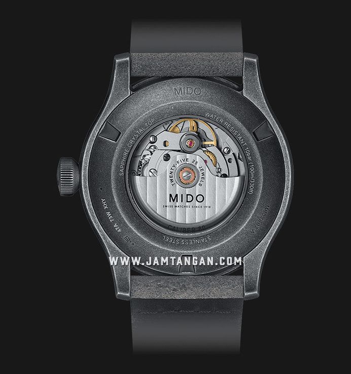 MIDO Multifort M032.607.36.050.00 Automatic Black Dial Grey Leather Strap