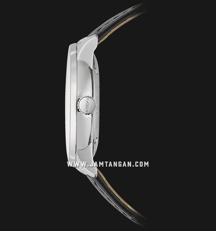 MIDO Baroncelli M037.407.16.261.00 20th Anniversary Ivory Dial Black Leather Strap LIMITED EDITION